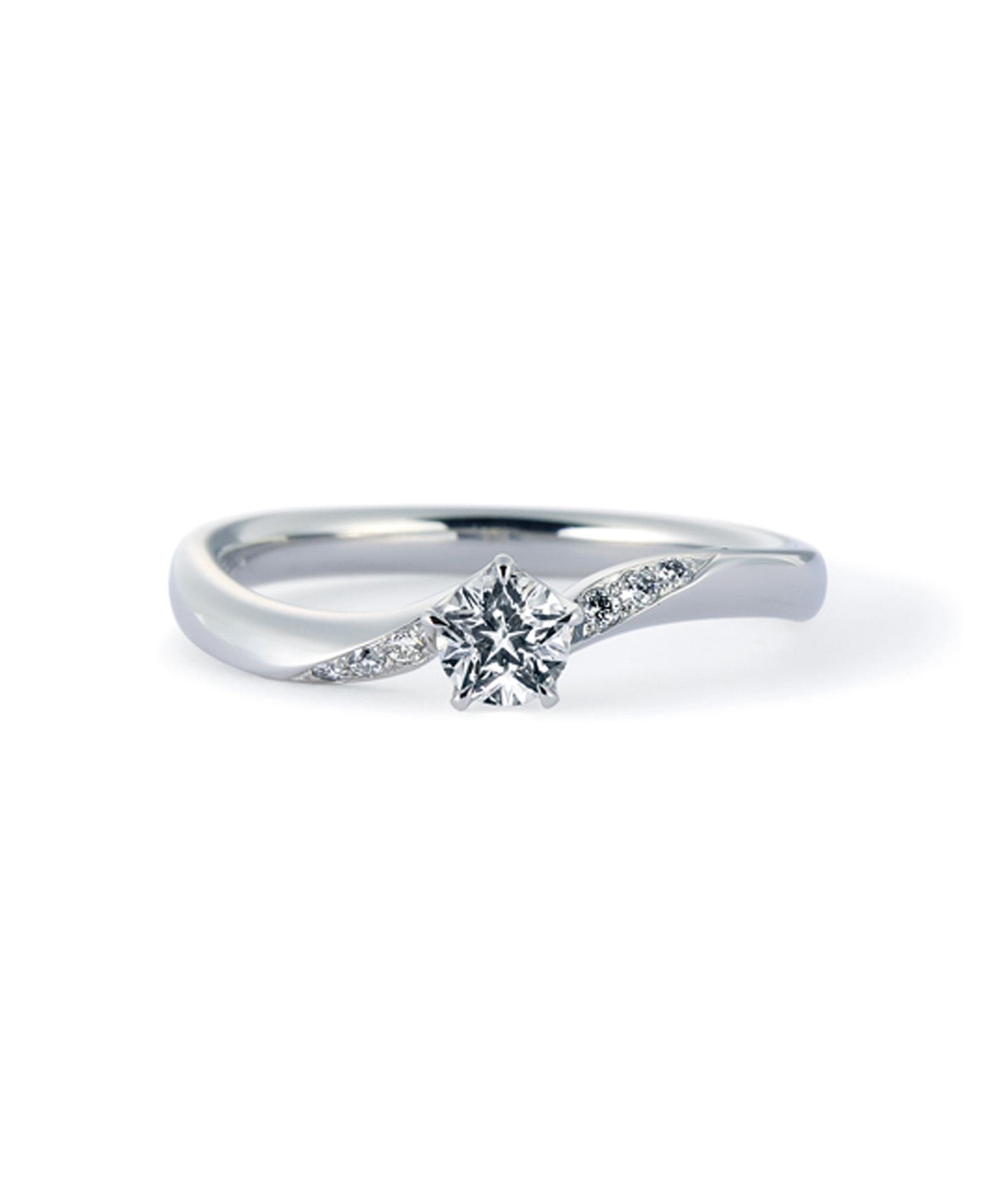 【婚約指輪】Pt950 ダイヤモンド リング (0.20~0.24ct/E/VS1)＜ “Wish upon a star®” 鑑定書＞