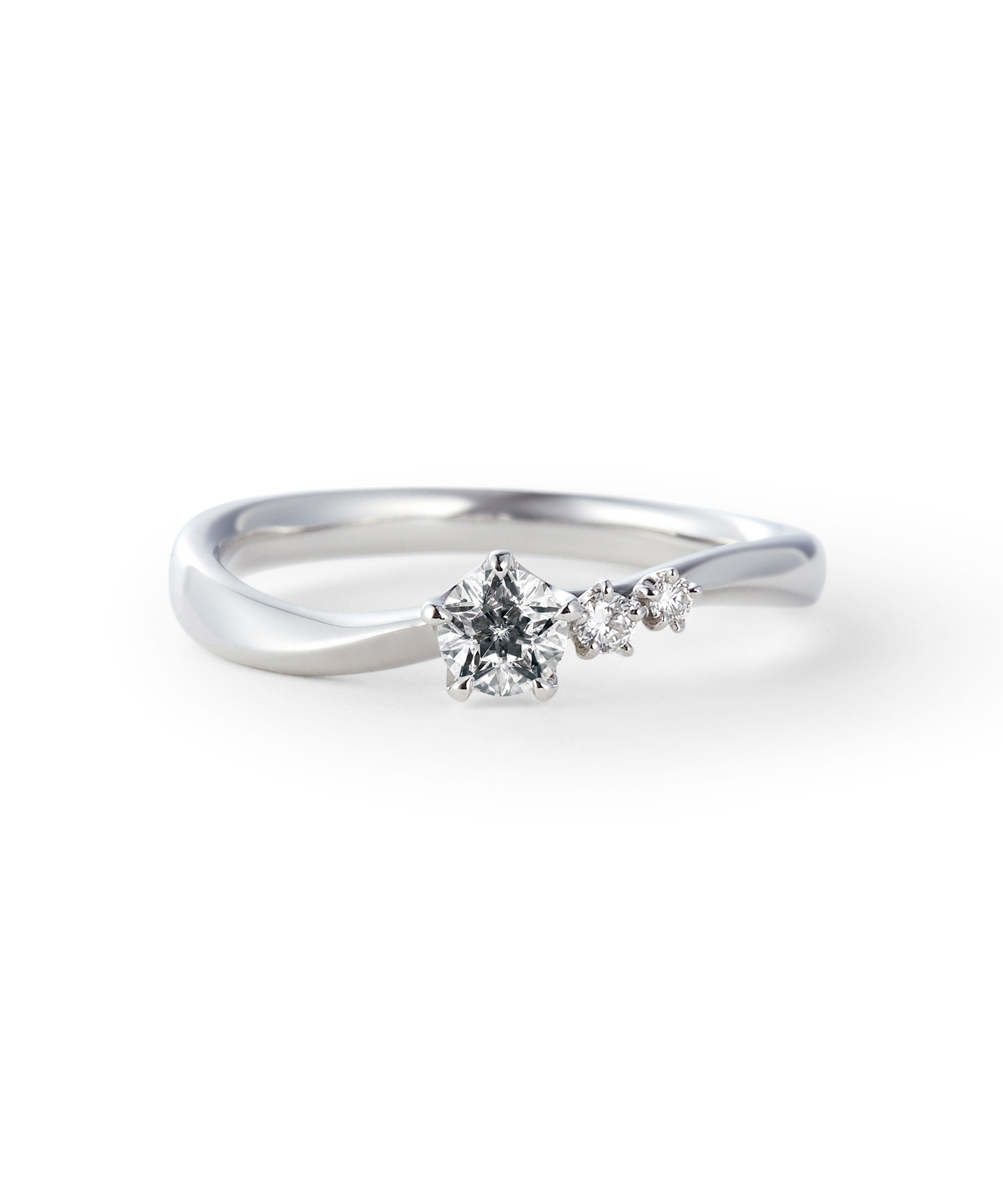 【婚約指輪】Pt950 ダイヤモンド リング (0.20~0.24ct/F/VVS1)＜ “Wish upon a star®” 鑑定書＞