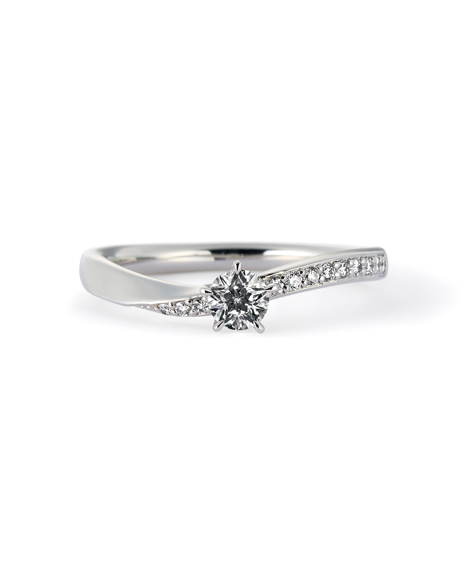 【婚約指輪】Pt950 ダイヤモンド リング (0.15~0.19ct/D/VVS1)<Wish upon a star® 鑑定書>