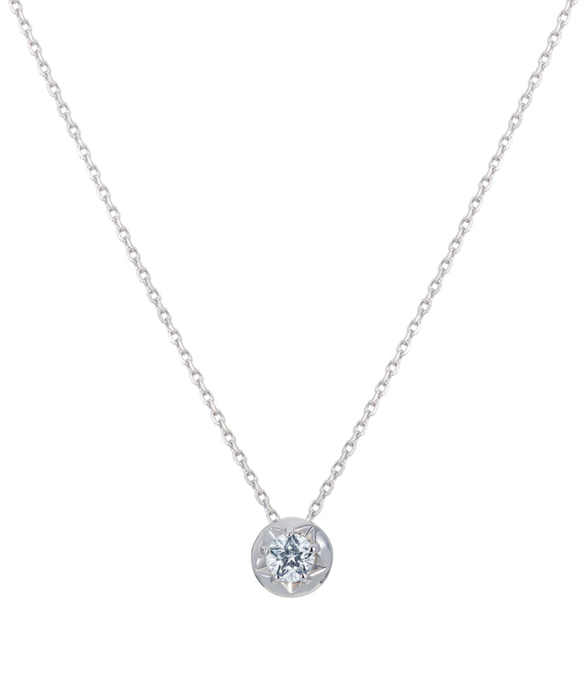 K18WG ダイヤモンド ネックレス ＜ “Wish upon a star®” カード＞