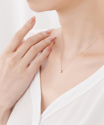 星の王子さま」コレクション K18YG ダイヤモンド ネックレス