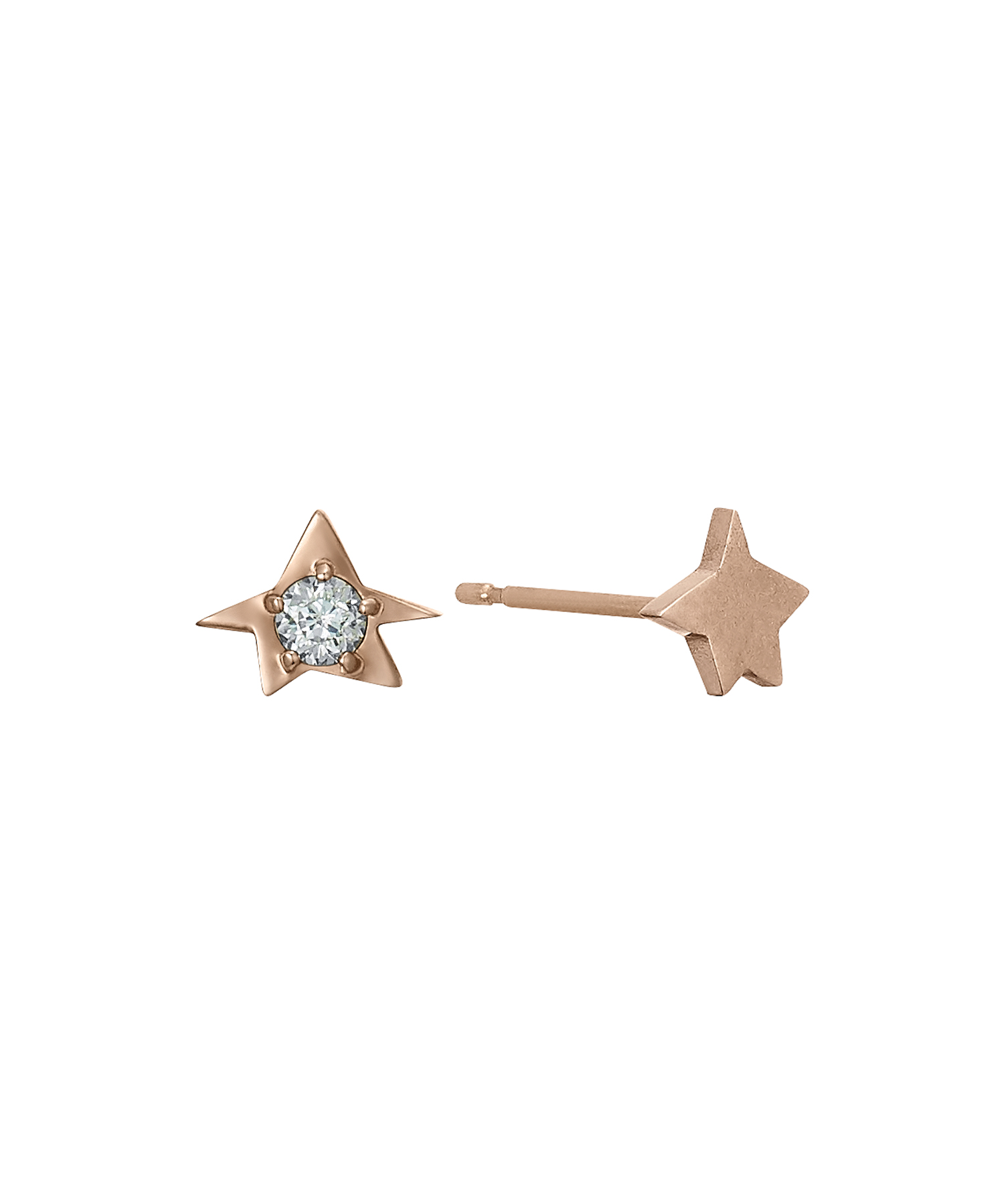 「星の王子さま」コレクション K10YG ダイヤモンド ピアス<Wish upon a star® カード>