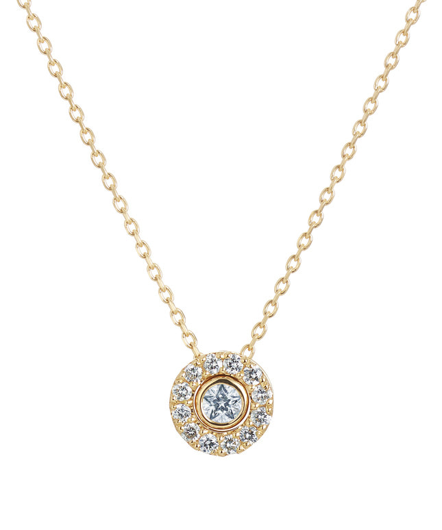 K18YG ダイヤモンド ネックレス＜Wish upon a star® カード＞