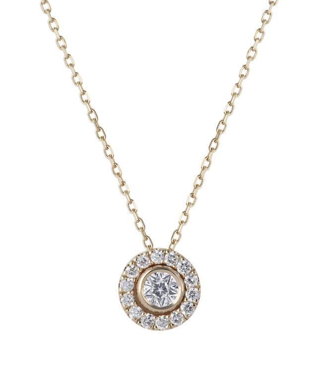 K18YG ダイヤモンド ネックレス＜Wish upon a star® 鑑定書＞