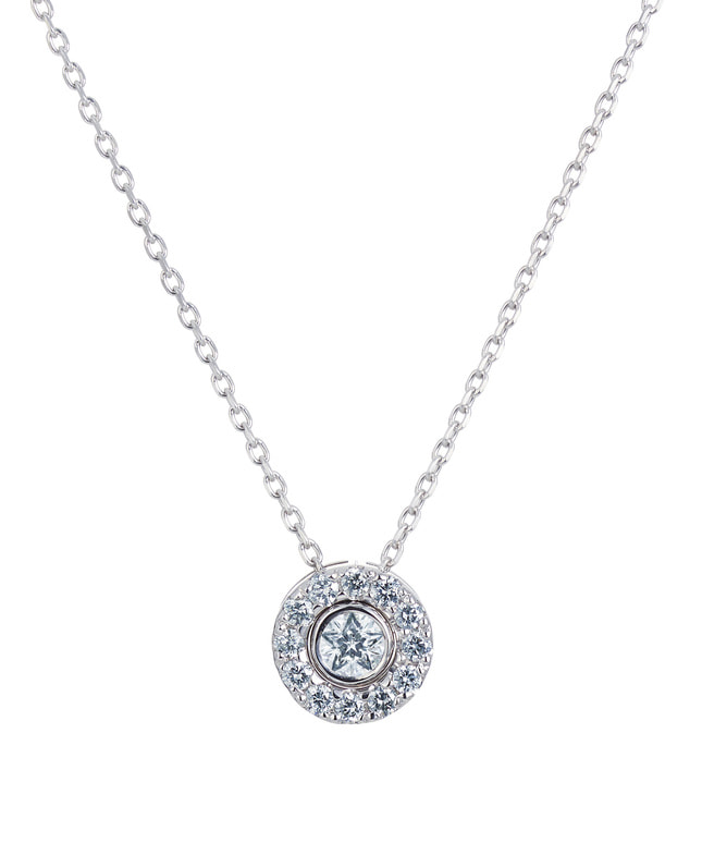 K18WG ダイヤモンド ネックレス＜Wish upon a star® カード＞