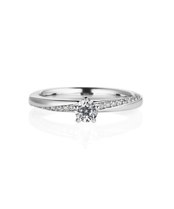 【婚約指輪】Pt950 ダイヤモンド リング (0.15~0.19ct/D/VVS1)<Wish upon a star® 鑑定書>