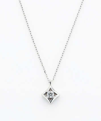 K10WG ダイヤモンド ネックレス＜Wish upon a star® カード