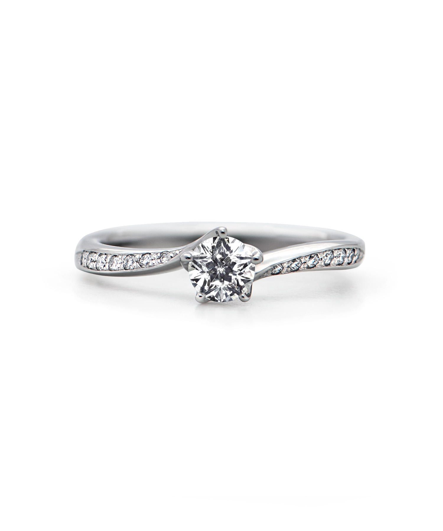 【婚約指輪】Pt950 ダイヤモンド リング (0.25~0.29ct/F/VVS1)＜ “Wish upon a star®” 鑑定書＞