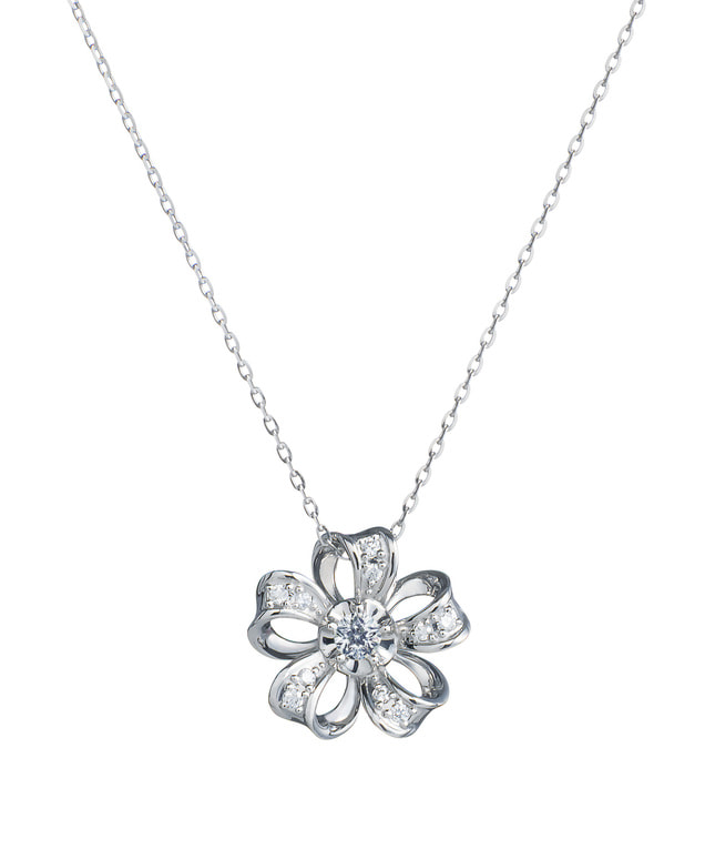 Pt950/850 ダイヤモンド ネックレス＜ “Wish upon a star®” カード＞