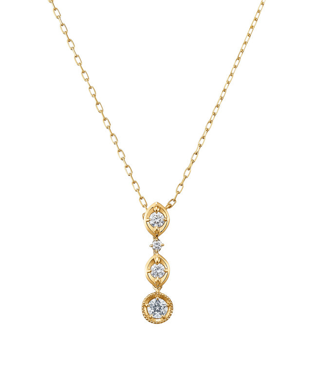 K18YG ダイヤモンド ネックレス＜Wish upon a star® カード＞