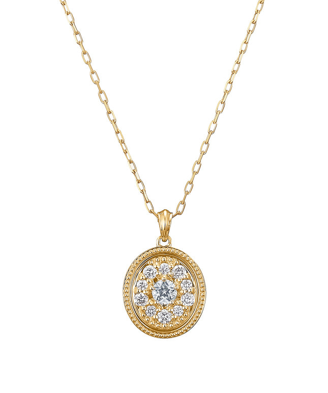 K18YG ダイヤモンド ネックレス＜Wish upon a star® カード＞