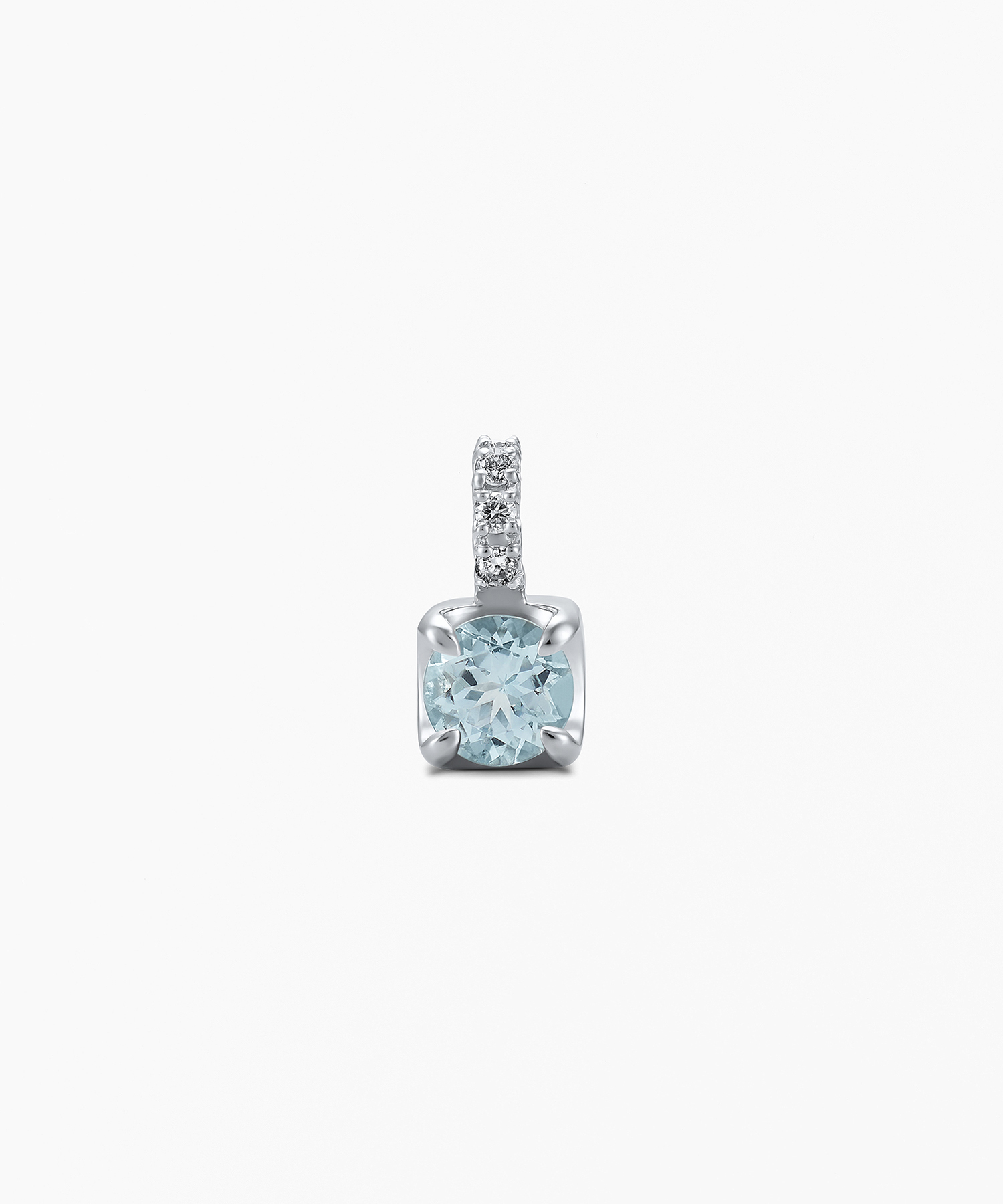 Pt950 アクアマリン・ダイヤモンド ペンダントトップ＜Wish upon a starカード＞