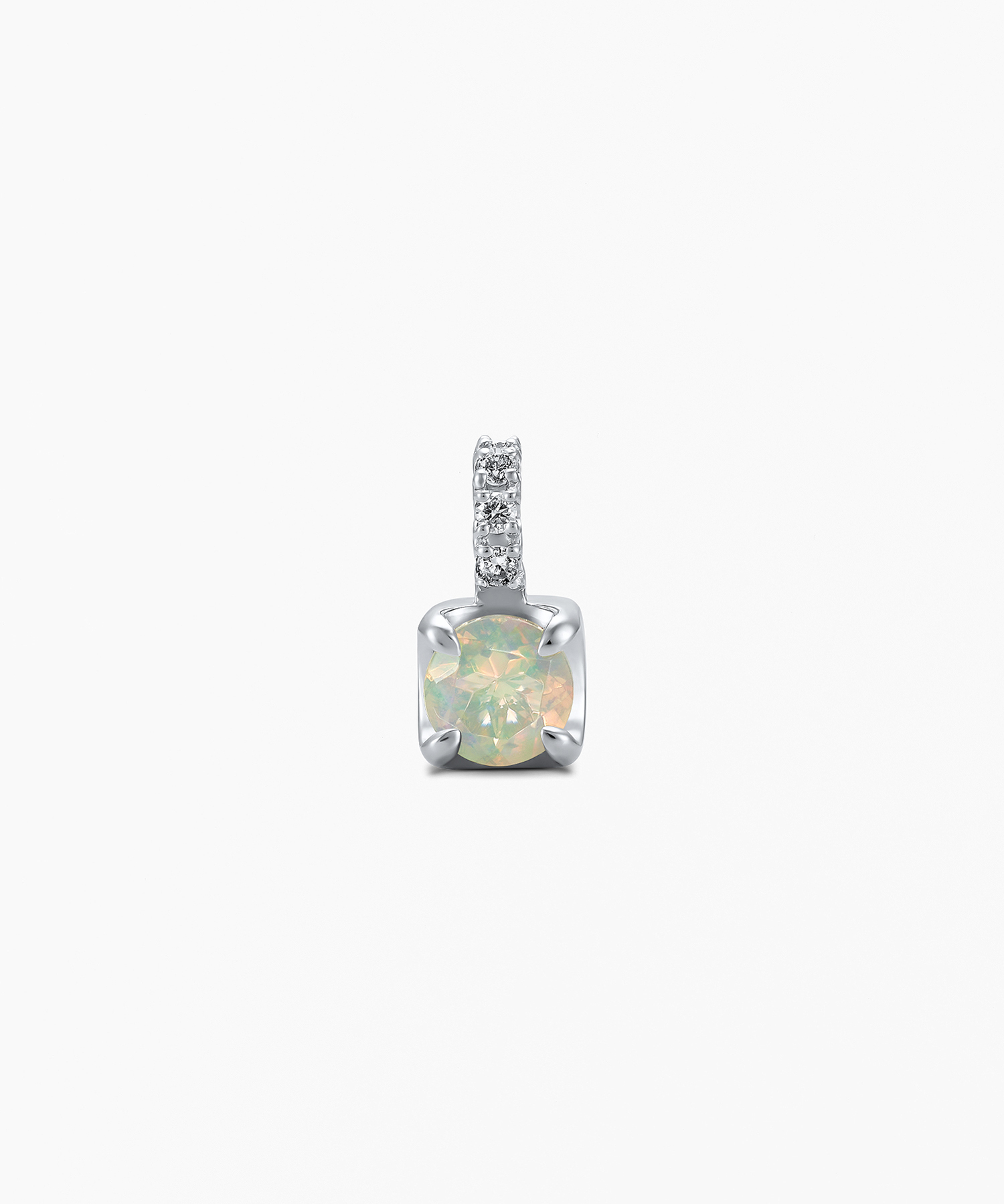 Pt950 オパール・ダイヤモンド ペンダントトップ＜Wish upon a starカード＞