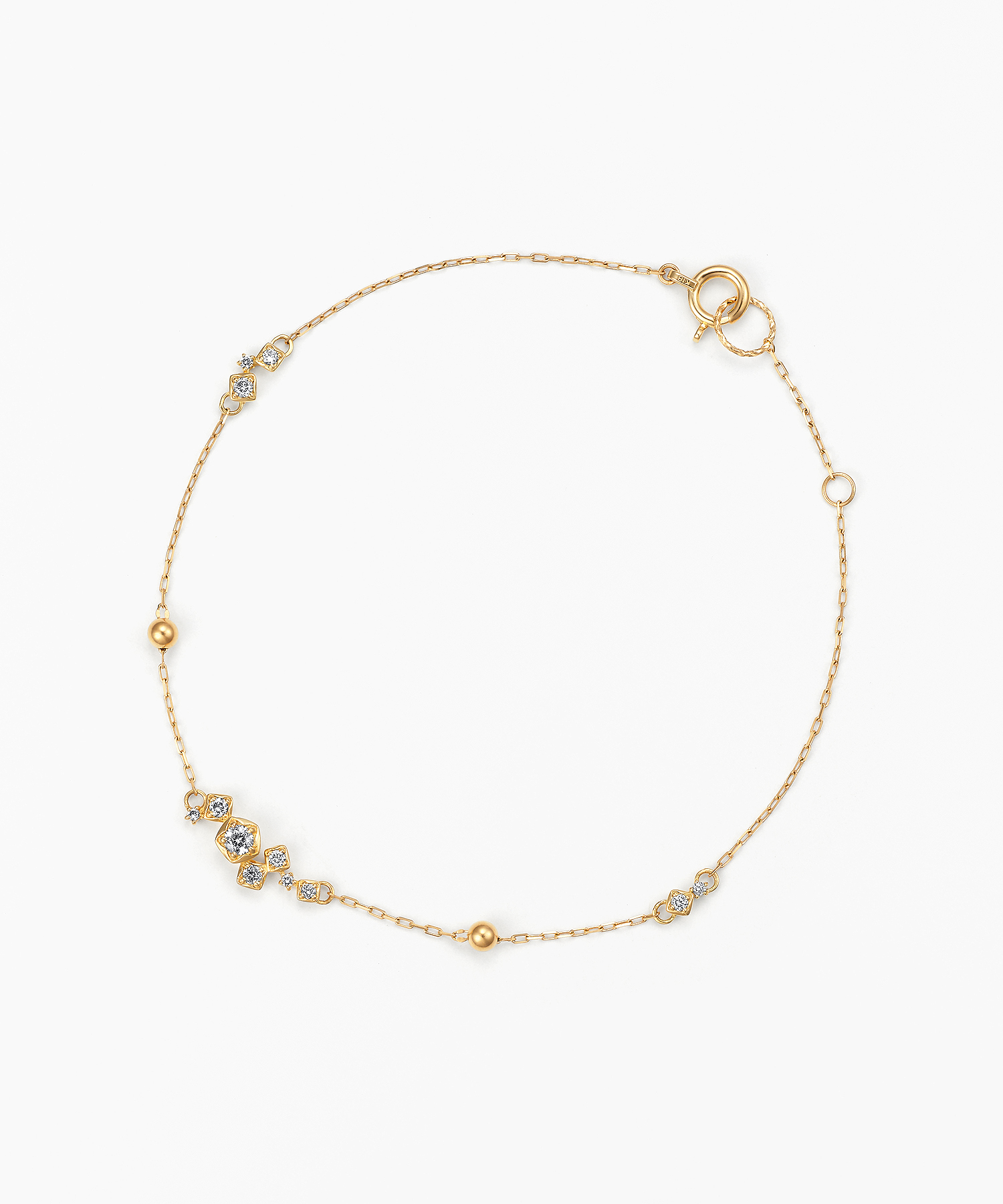 K18YG ダイヤモンド ブレスレット ＜Wish upon a starカード＞