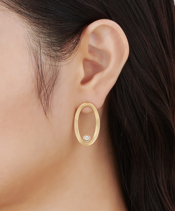 K18YG ダイヤモンド ピアス ＜Wish upon a star® カード