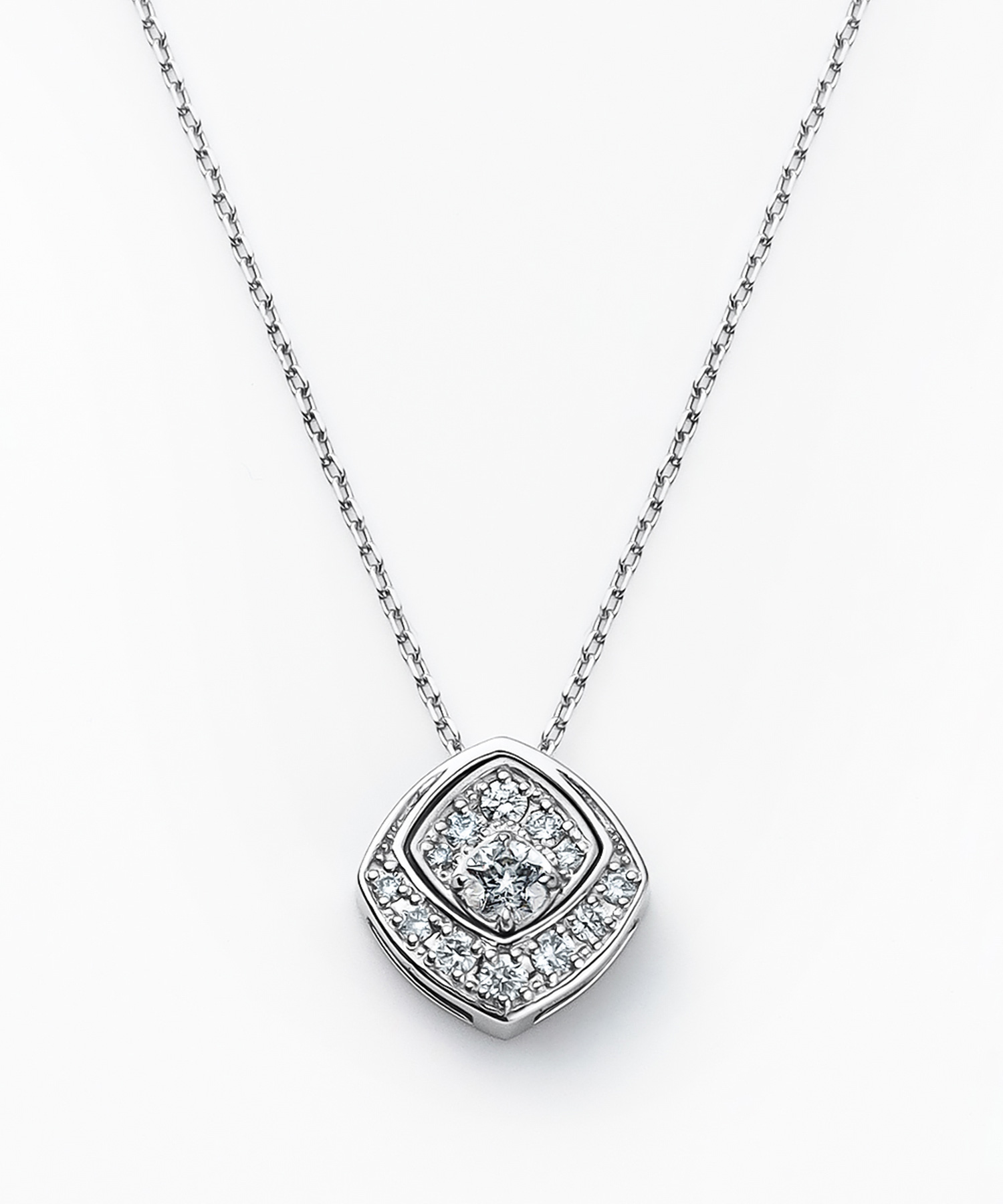 Pt950/850 ダイヤモンド ネックレス＜Wish upon a star® カード＞