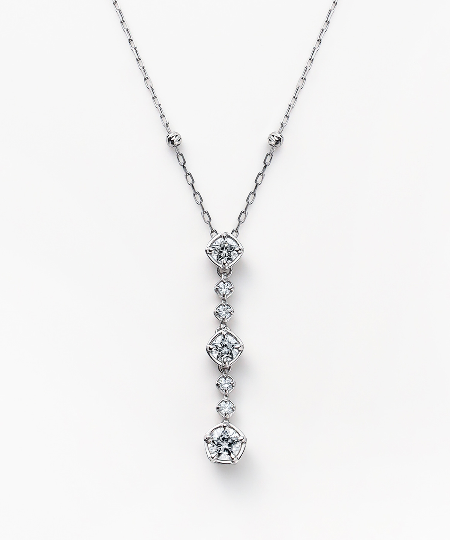 Pt950/850 ダイヤモンド ネックレス&ブレスレット セット<Wish upon a star® カード>