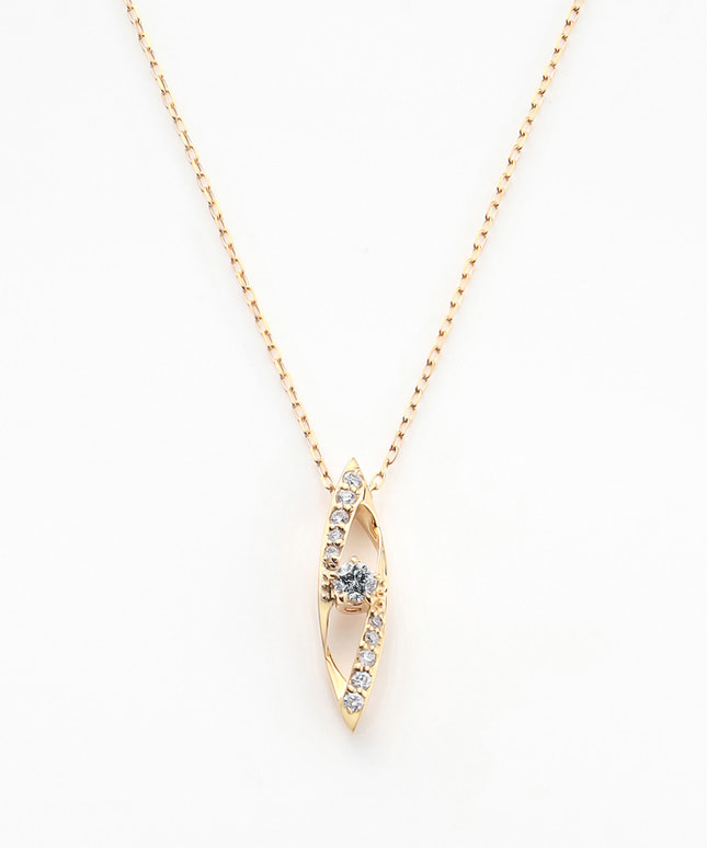 K18YG ダイヤモンド ネックレス＜ “Wish upon a star®” カード＞