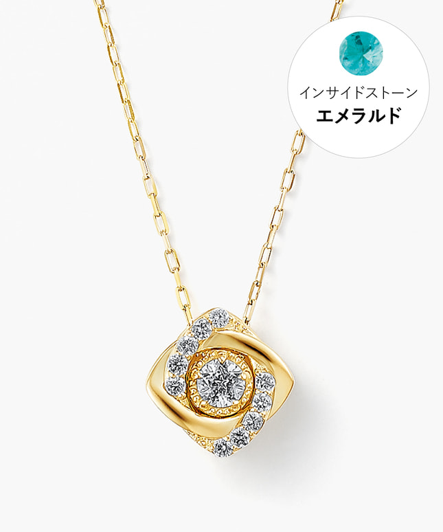 【WEB限定】K18YG ダイヤモンド ネックレス＜Wish upon a star® カード＞