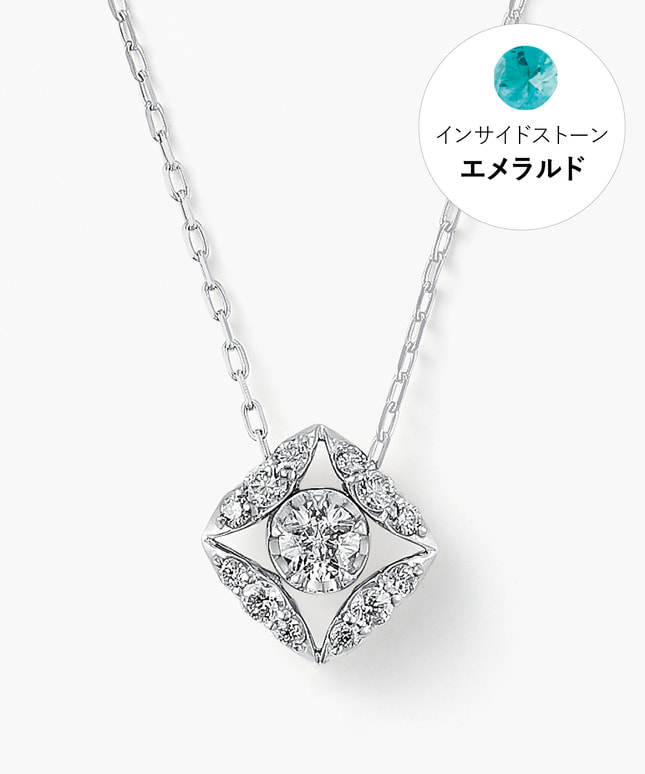 【WEB限定】Pt950/850 ダイヤモンド ネックレス＜Wish upon a star® カード＞