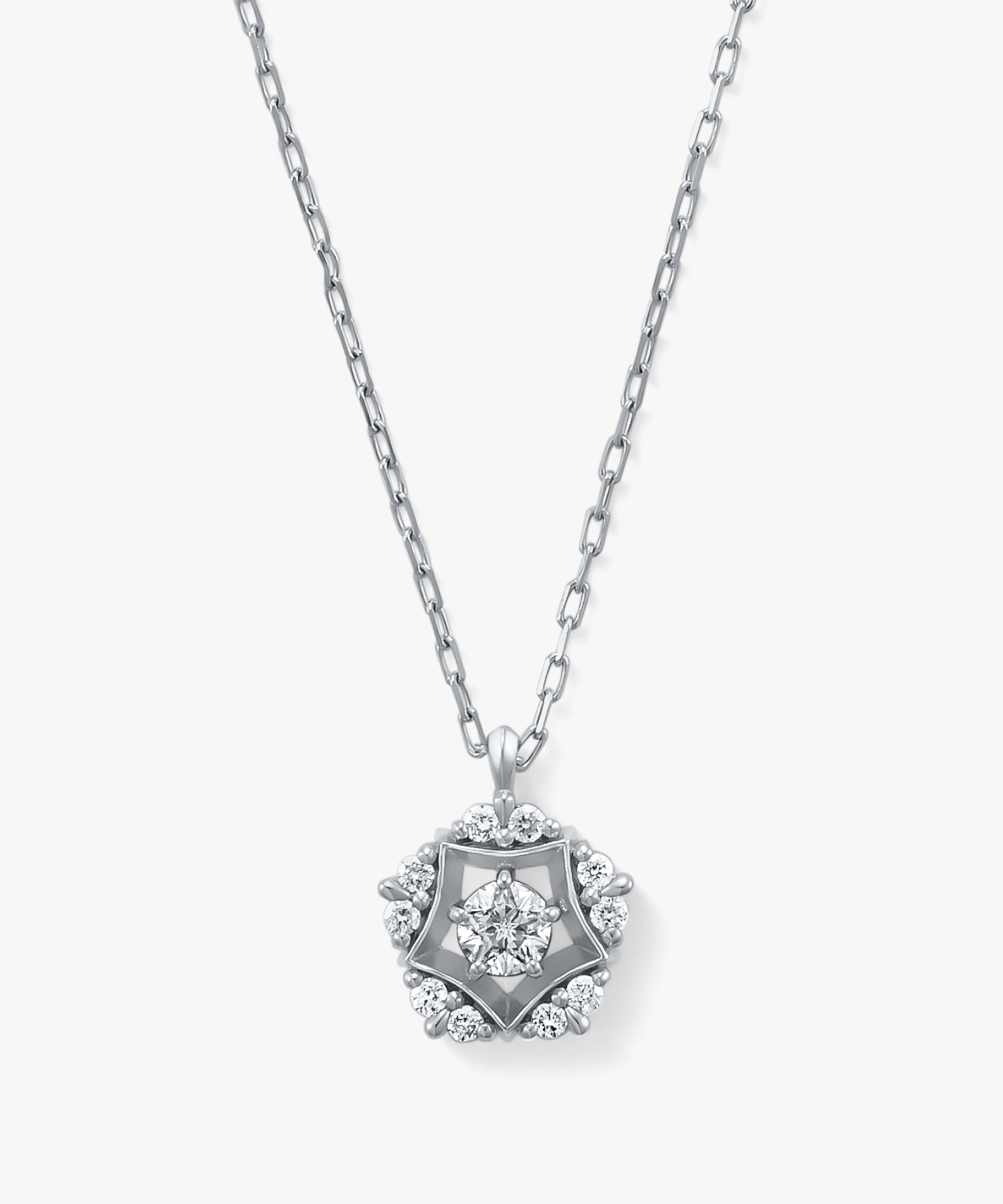 【2024 Autumn/Winter Limited】Pt950/850 ダイヤモンド ネックレス < “Wish upon a star®” カード>