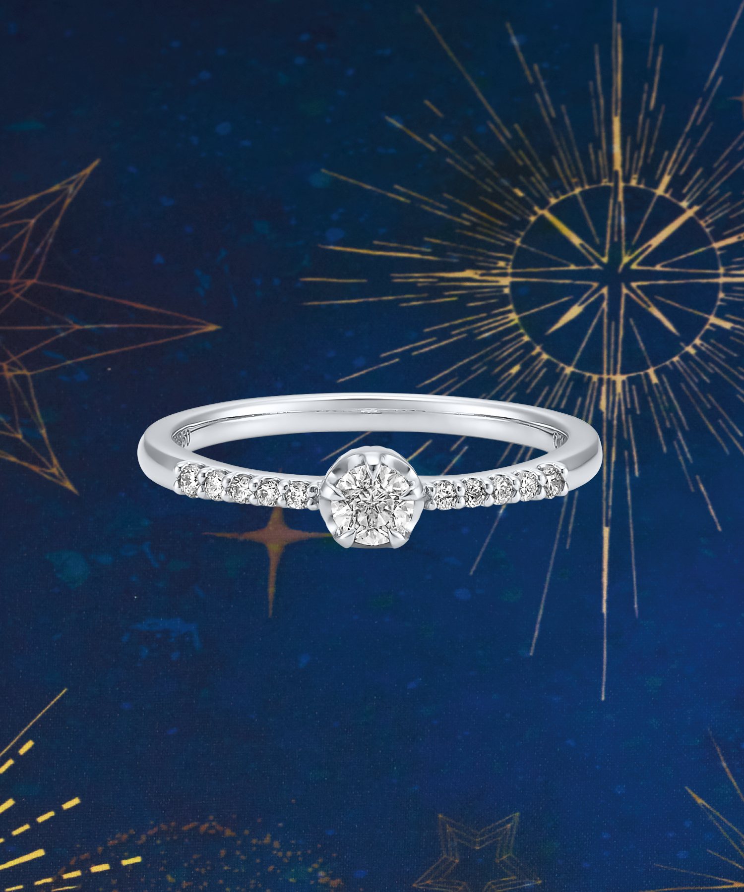 【2024 Autumn/Winter Limited】Pt950 ダイヤモンド リング ＜ “Wish upon a star®” 鑑定書＞