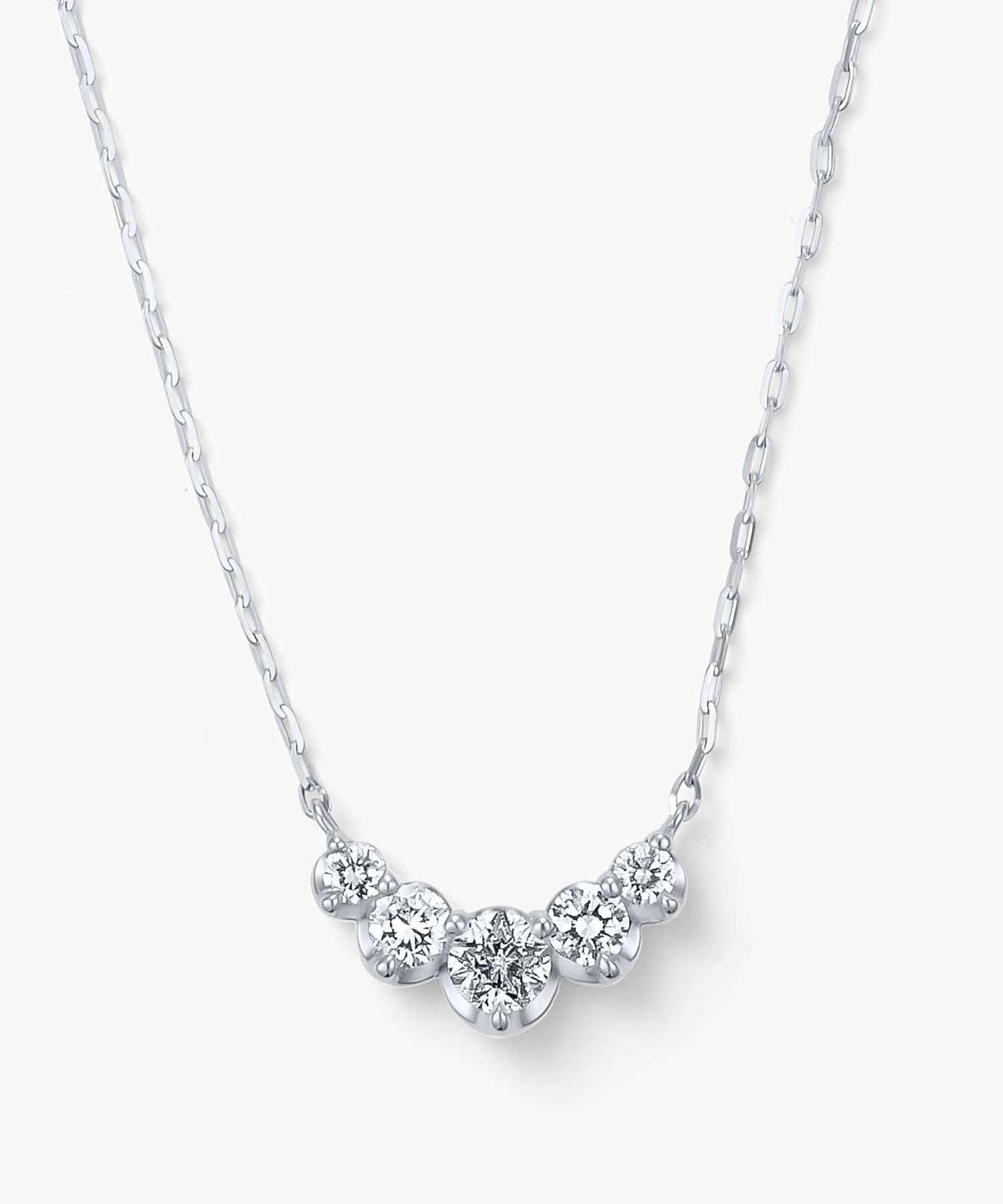 Pt950/850 ダイヤモンド ネックレス< “Wish upon a star®” カード>