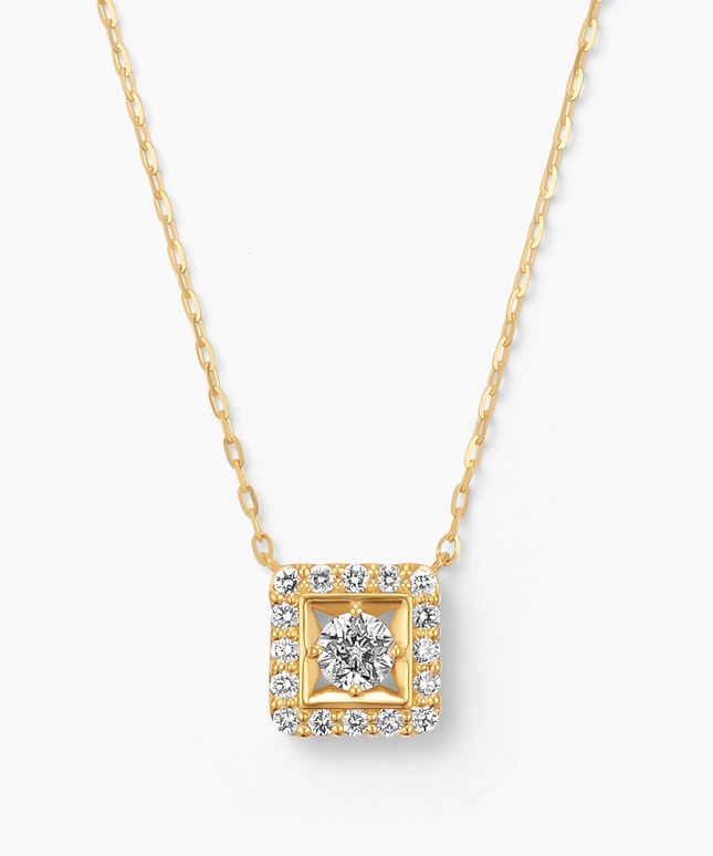 K18YG ダイヤモンド ネックレス＜ “Wish upon a star®” 鑑定書＞