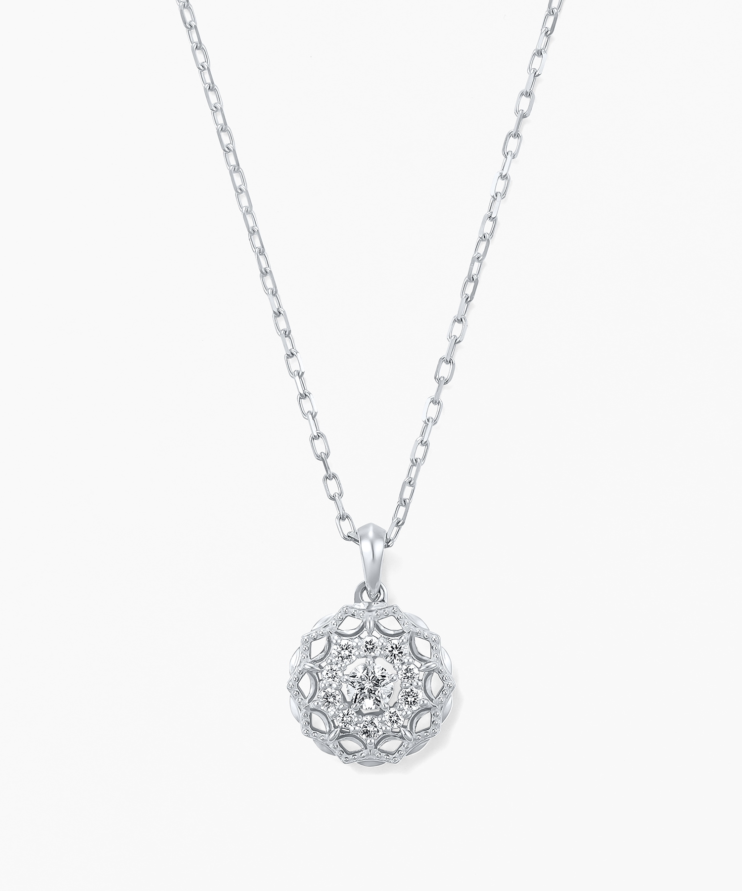 Pt950/850 ダイヤモンド ネックレス < “Wish upon a star®” カード>