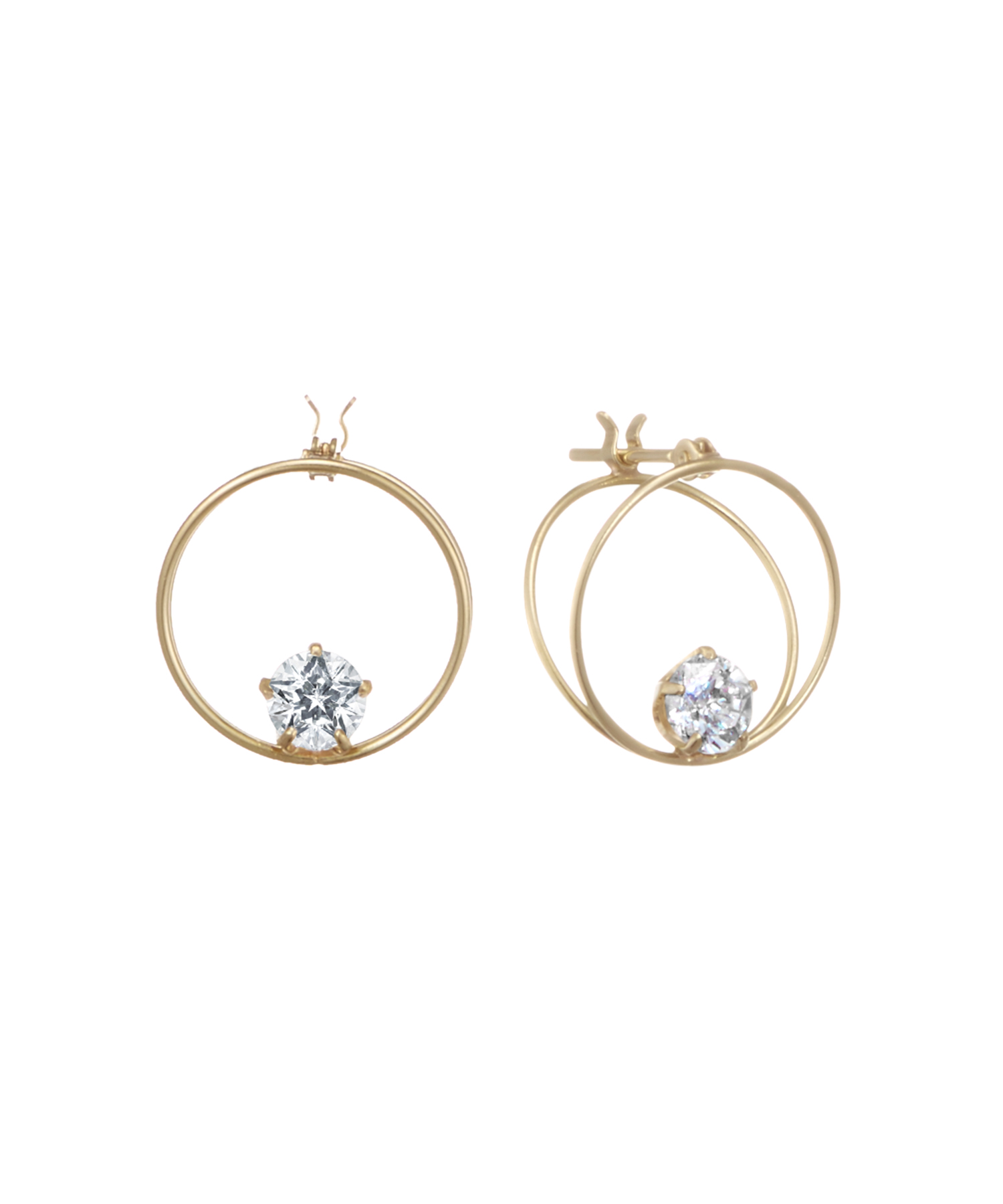 K10YG キュービックジルコニア ピアス