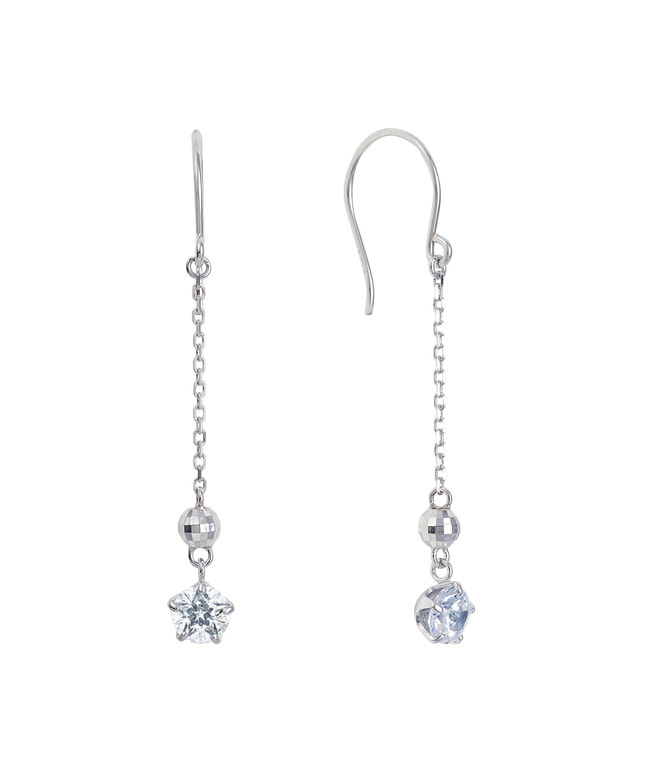 K10WG キュービックジルコニア ピアス