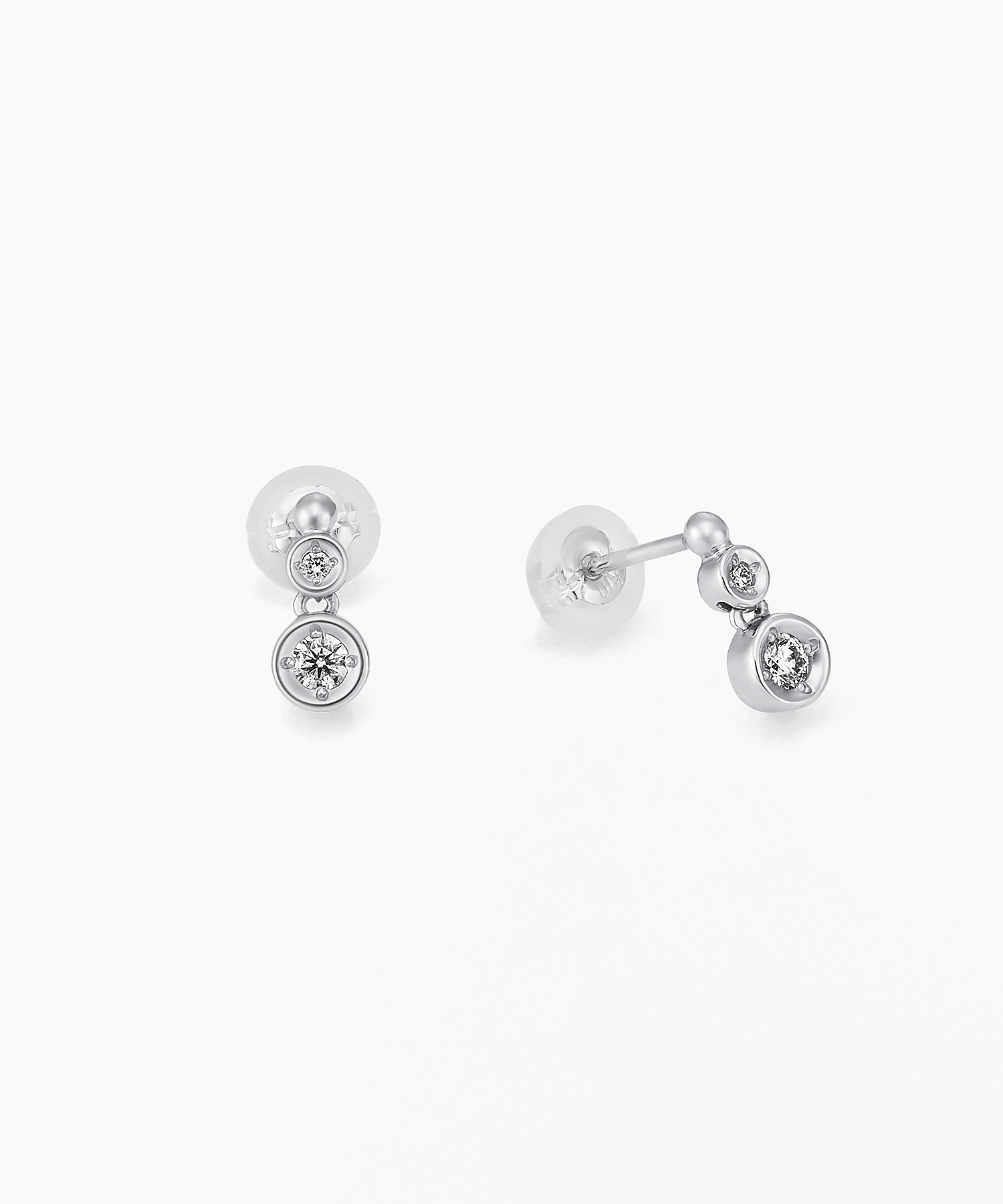 K10WG ダイヤモンド ピアス