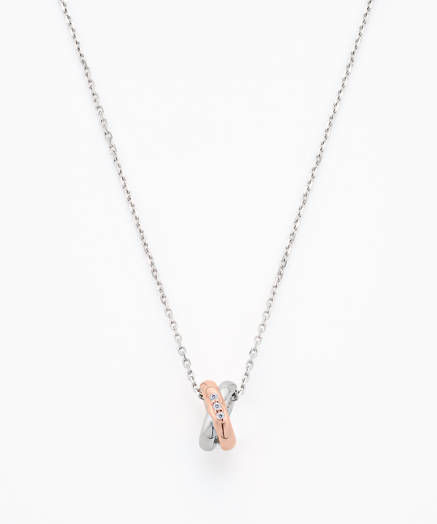 【ペア】SV980/925 キュービックジルコニア ネックレス