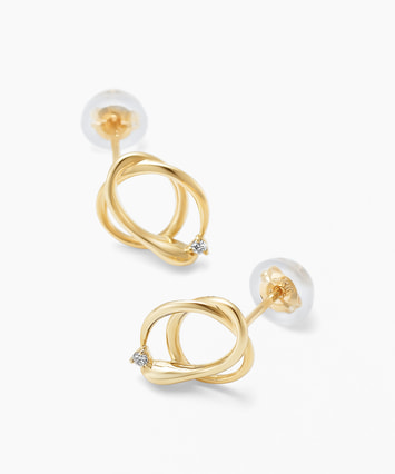 festaria ダイヤモンド　ピアス K10YG/K18YG ダイヤモンド ピアス|festaria Online Shop