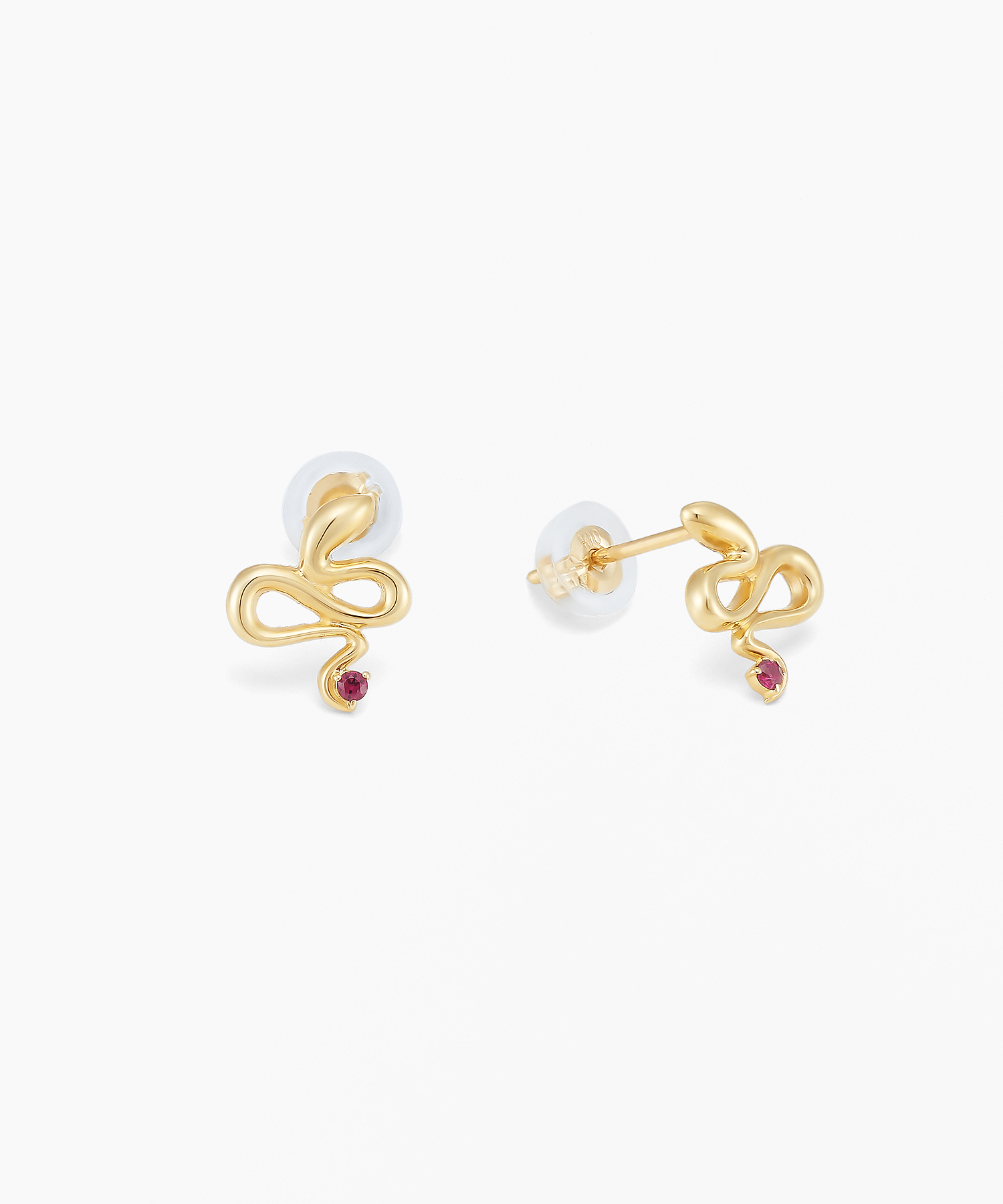 K10YG ルビー ピアス