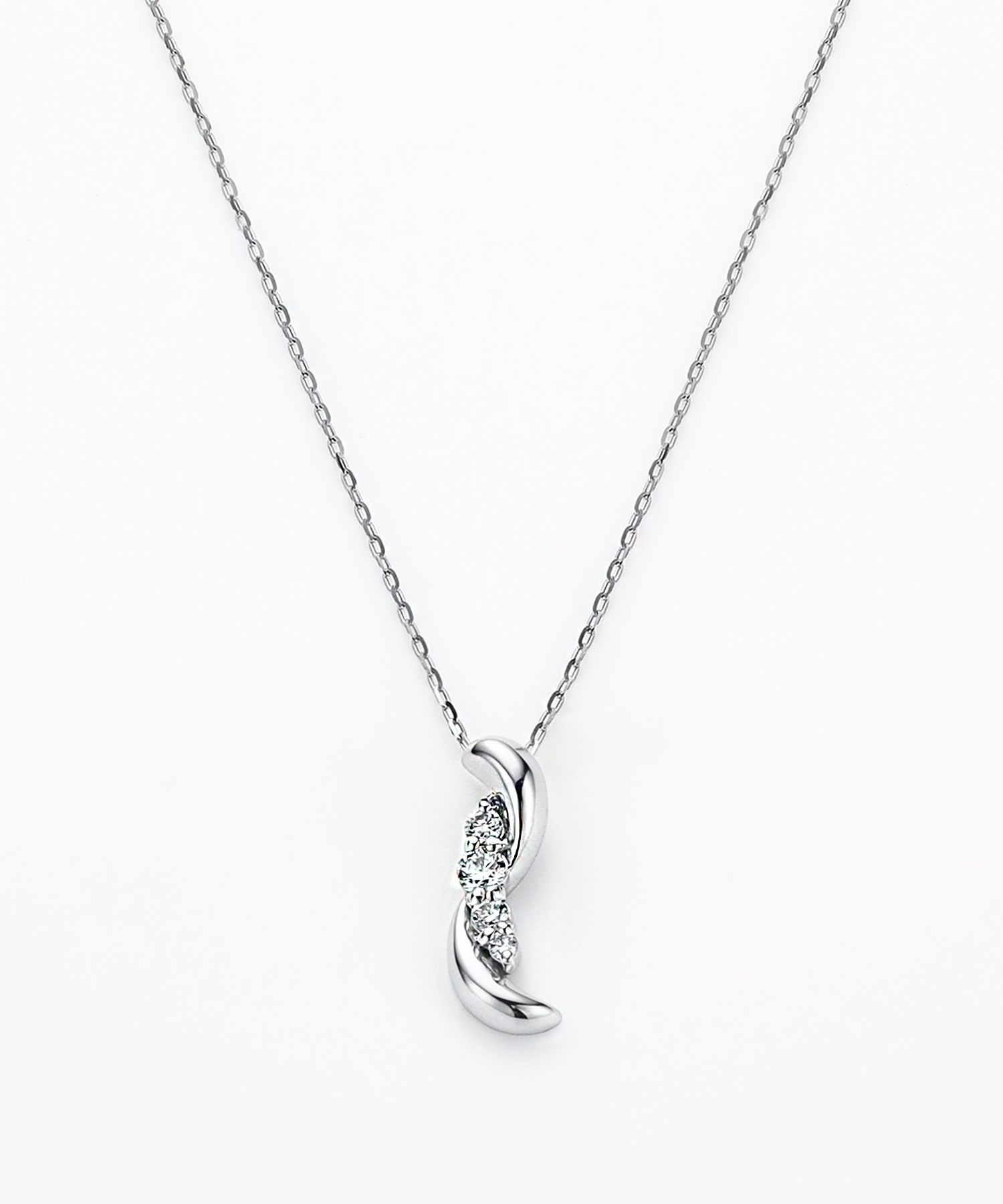 K10WG ダイヤモンド ネックレス