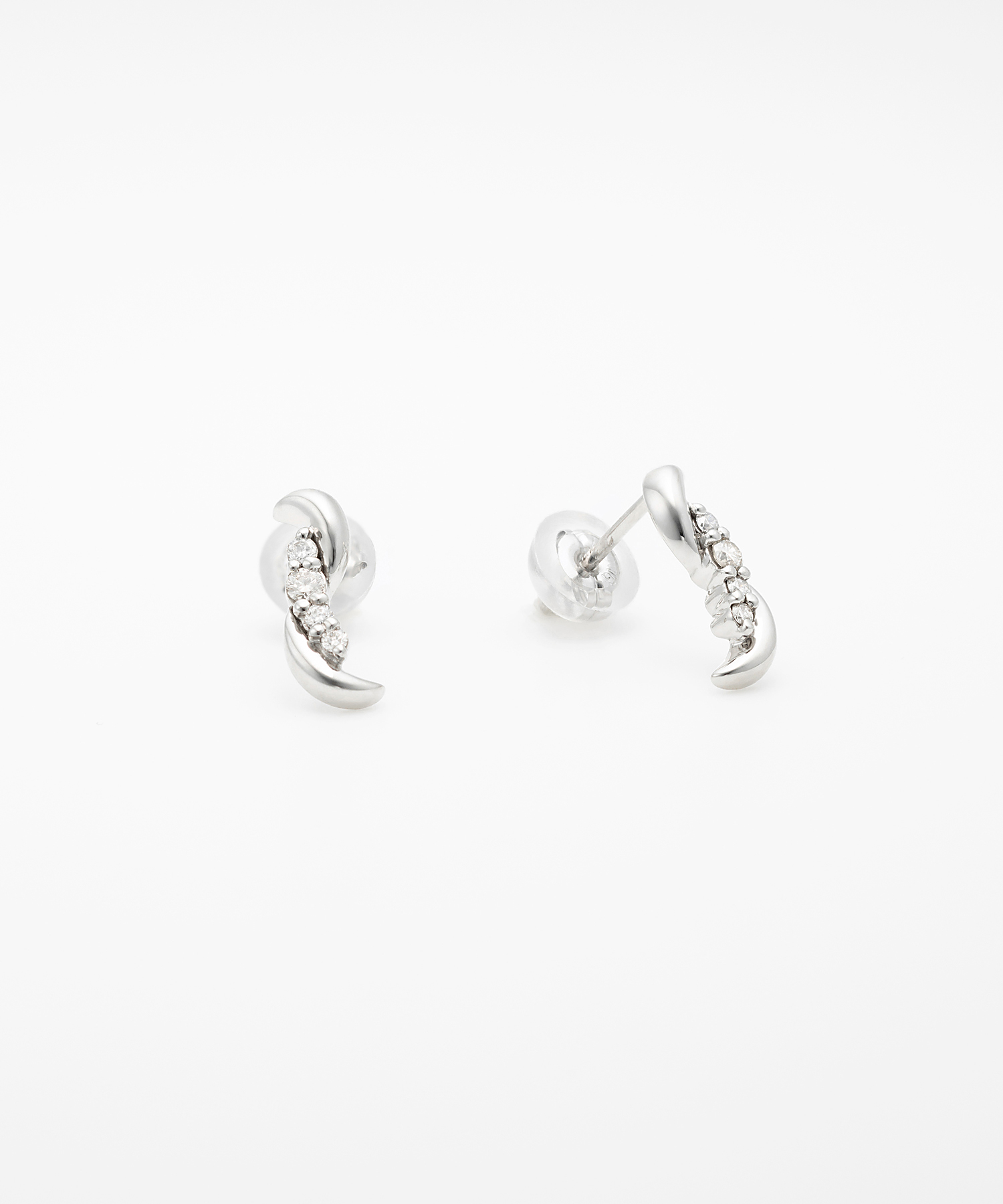 K10WG ダイヤモンド ピアス