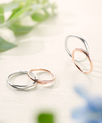 festaria ペアリングK10 ペア】K10PG ダイヤモンド リング|festaria Online Shop