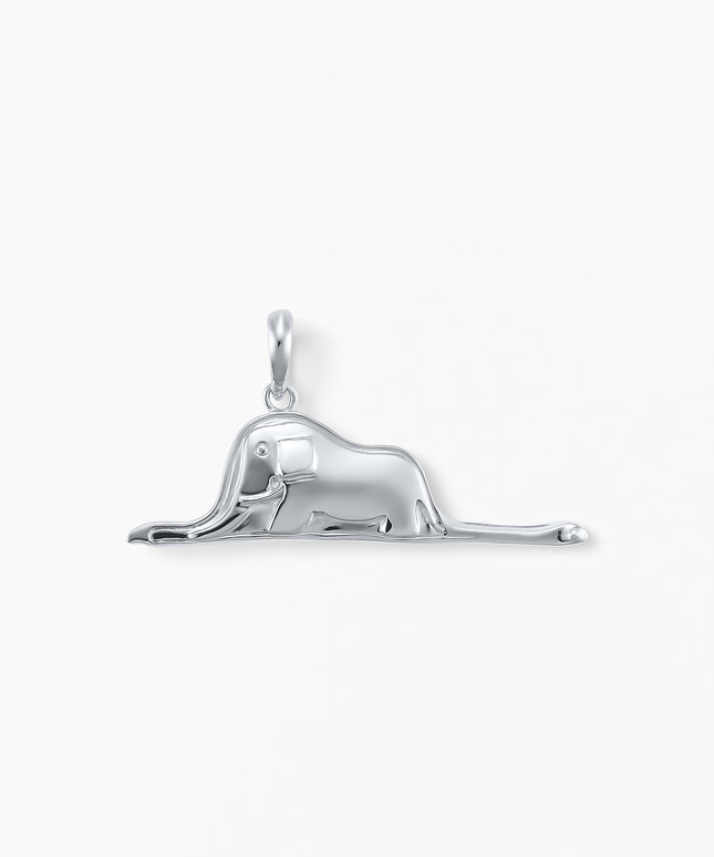 「星の王子さま」コレクション SV925/Ptメッキ ルビー チャーム