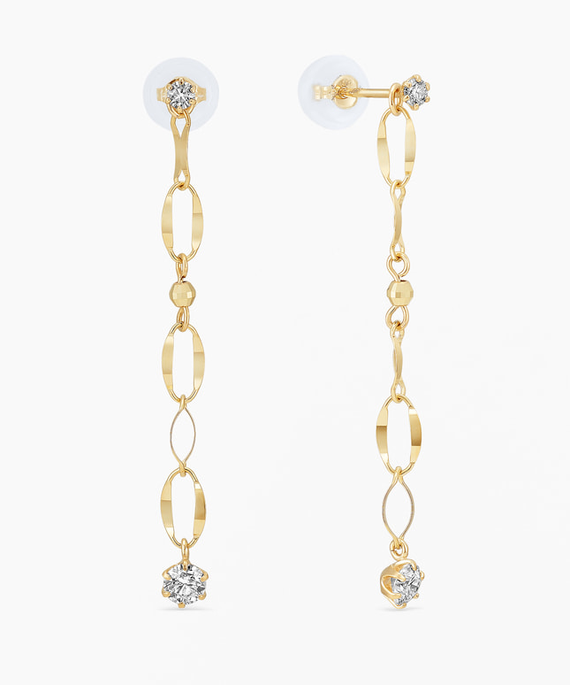 K10YG モアサナイト ピアス