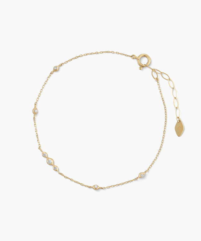 K10YG ダイヤモンド ブレスレット