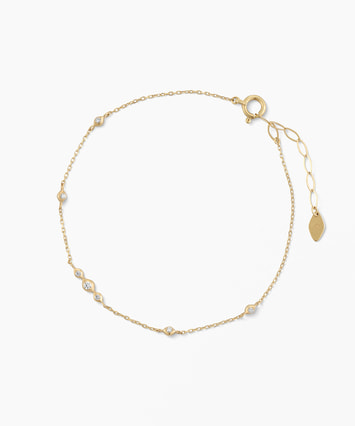 K10YG ダイヤモンド ブレスレット