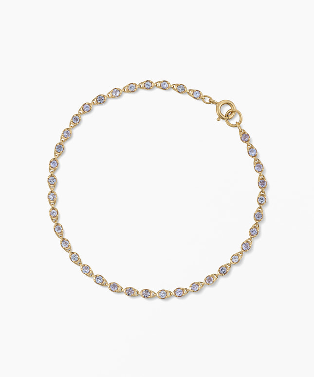 SV925/YGメッキ タンザナイト ブレスレット