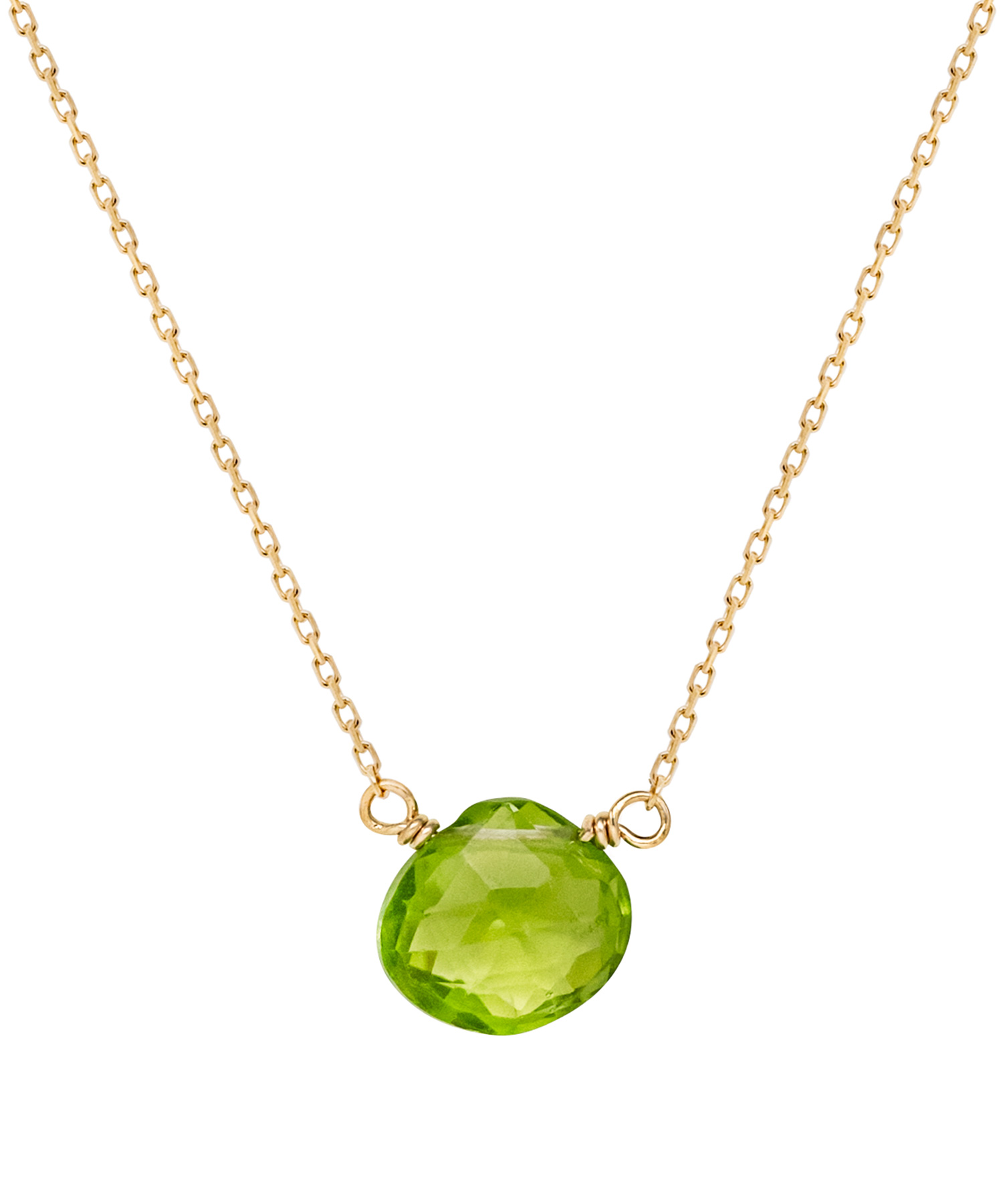 K10YG ペリドット ネックレス