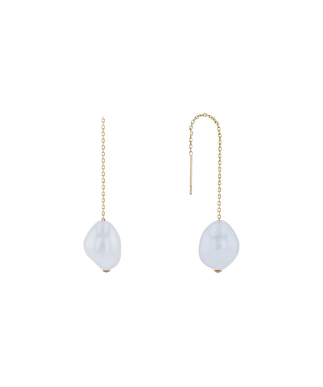 K10YG 淡水パール ピアス