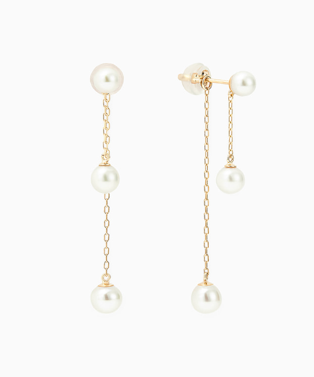 K10YG 淡水パール ピアス