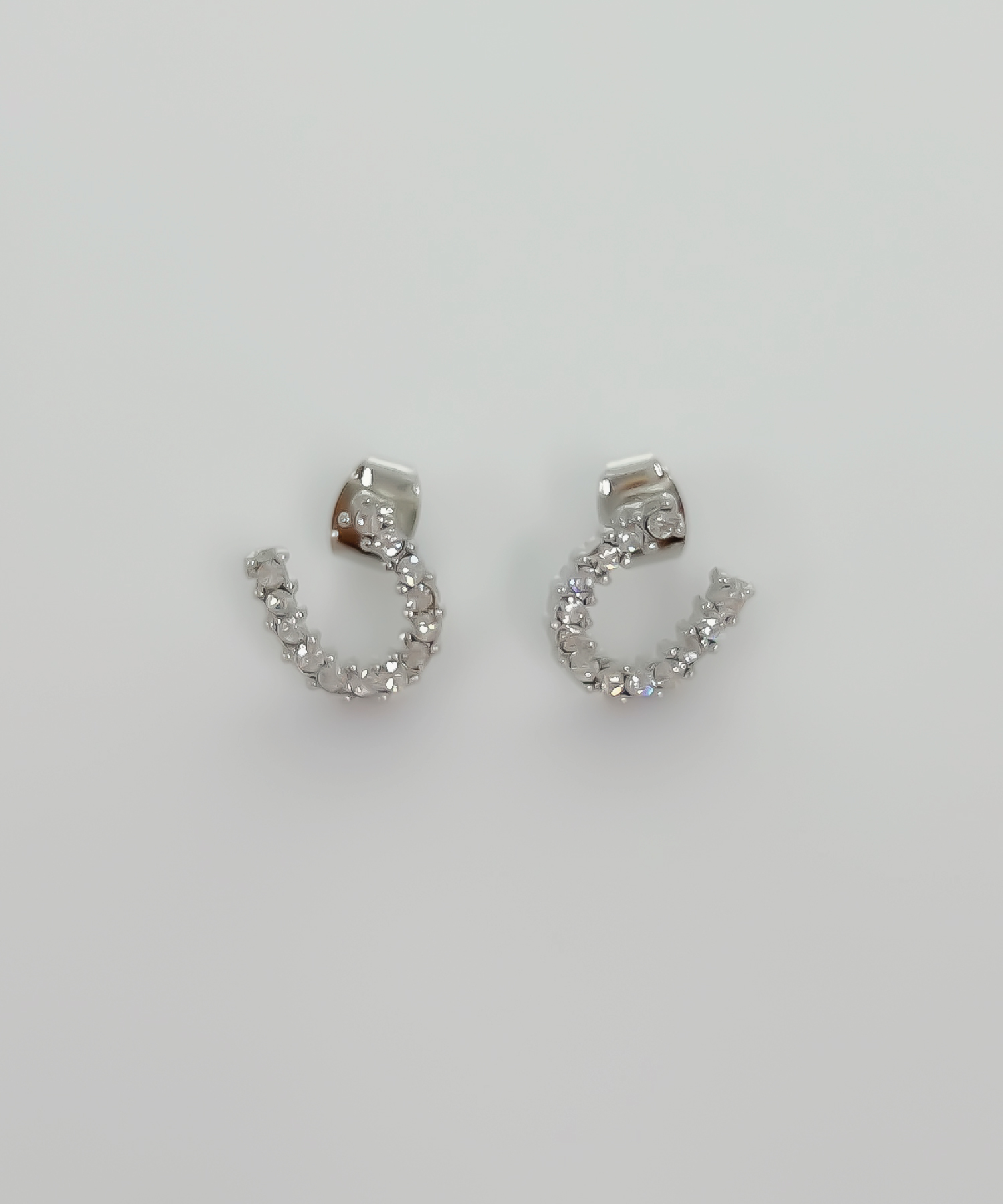 ステンレス キュービックジルコニア ピアス