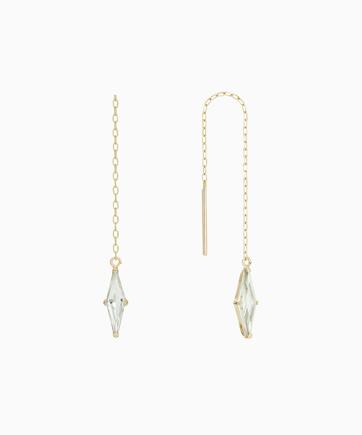 K10YG グリーンアメシスト ピアス