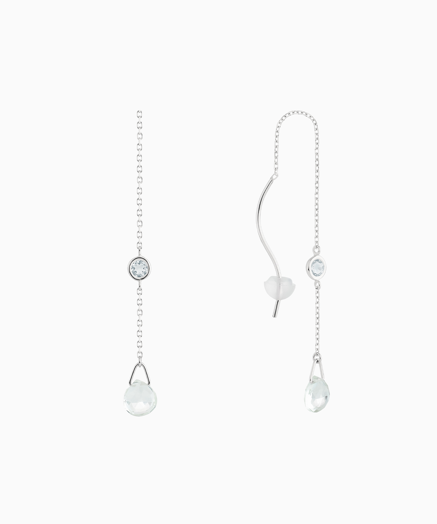 K10WG グリーンアメシスト・アクアマリン ピアス