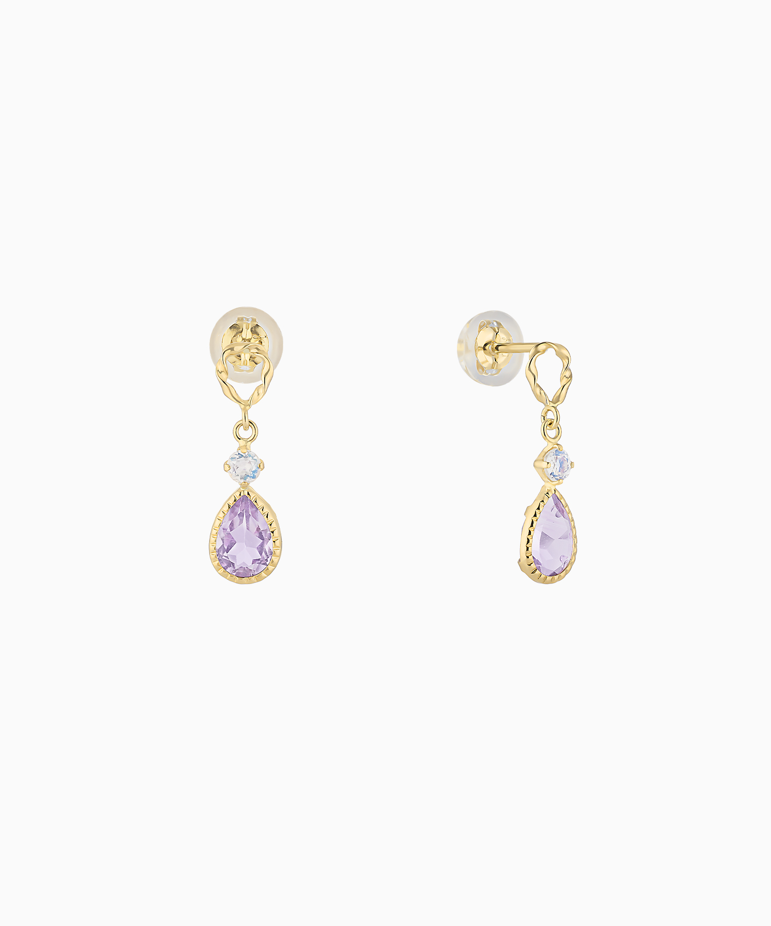 K10YG アメシスト ピアス